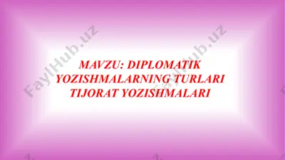 diplomatik yozishmalarning turlari tijorat yozishmalar — PPTX