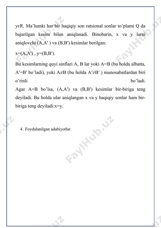 agar a to’plamning hamma elementi v to’plamga ham tegishli bo’lsa, a to’plam v to’plamning to’plam osti yoki qism to’plami deyiladi va aìv ko’rinishda yoziladi. 1. моя родина узбекистан (составить 10 тестов) 1. где находится узбекистан? а) в европе б) в африке в) в азии 2. когда узбекистан стал независимым? а) в 1995 г. б) в 1991 г. в) в 1990 г. 3. сколько областей в узбекистане? а) 20 б) 15 в) 12 4. когда была принята конституция узбекистана? а) в 1960 г. б) в 1992 г. в) в 1991 г. 5. когда был принят флаг узбекистана? а) в 1960 г. б) в 1992 г. в) в 1991 г. 6. когда была принята валюта узбекистана? а) в 1994 г. б) в 1992 г. в) в 1991 г. 7. какова численность населения узбекистана? а) 35 миллионов б) 50 миллионов в) 36 миллионов 8. какова площадь суши узбекистана? а) 448,9 тыс. кв. км …