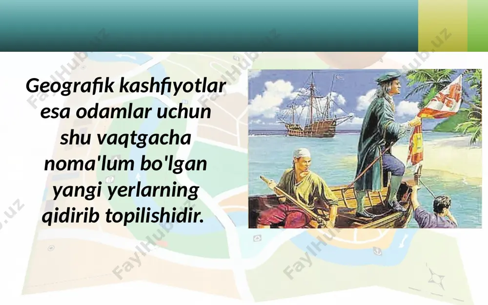buyuk geografik kashfiyotlar va ularning tarixiy ahamiyati. 8- sinf - Page 3
