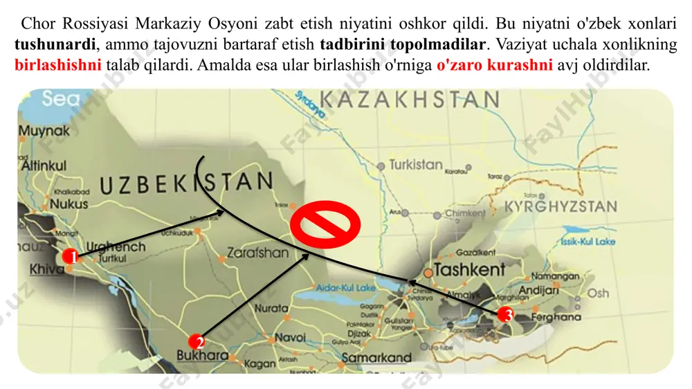 haytiradi bundan foydalangan xudoyorxonni ukasi mallaxon qo'shin to'plab, 1858- yilda qo'qonni egalladi. 2 xudoyorxon buxoroga qochib ketdi 1862- yilda fitnachilar mallaxonni o'ldirdilar 3 xudoyorxon yana buxoroga qochishga majbur bo'ldi 4 xudoyorxon buxoro amiri yordamida 1862-yilda qo'qon taxtini egalladi alimqul xonga qarshi chiqdi va mallaxonning o`g`li sulton sayyidxonni taxtga ko`tardi xudoyorxon 1865- yilda uchinchi marta taxtni egallaydi. buxoro amirligi amir nasrullo- "qassob amir" 1oy davomida har kuni 50-100 kishini qatl qildi umarni qatl ettirdi akalari husaynni zaharlab o'ldirdi image1.png image2.jpeg image3.jpeg image4.jpeg image5.jpeg image9.png image10.png image11.jpeg image12.png image13.png /docprops/thumbnail.jpeg