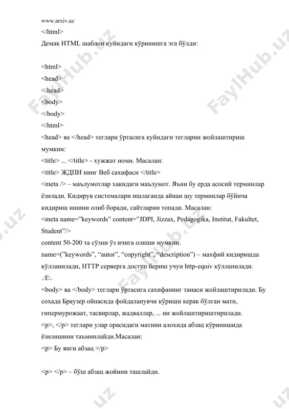 веб сахифа яратиш учун нималар керак биринчи веб сахифа - Page 5