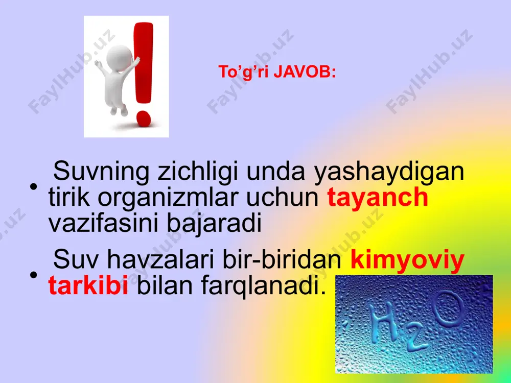pisa taqdimoti "suvning zichligi va tarkibi" mavzusida - Page 3