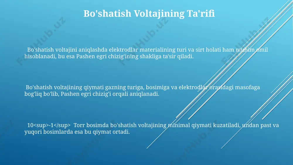 pashen qonuni va razryadlanish kuchlanishi - Page 3