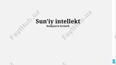 sun'iy intellekt — PPTX