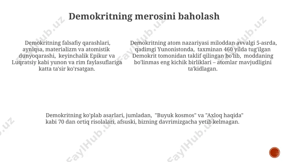 demakrit hayoti va ijodi - Page 5