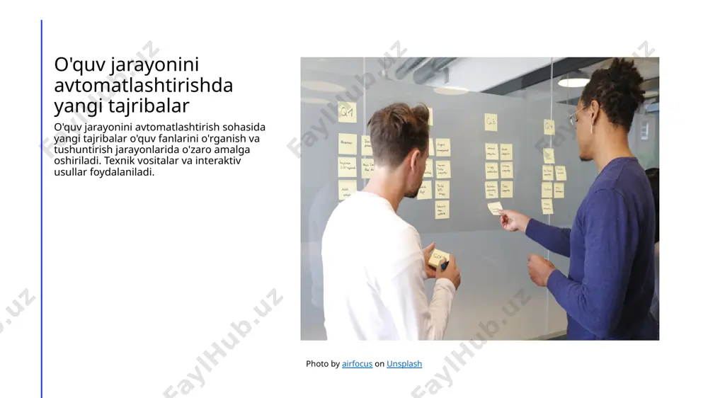 m ustuvorliklar o'qituvchilar va talabalar uchun innovatsion o'quv usullari o'qitish va o'rganish jarayonini yanada samarali qilishga yordam beradi 3 xalqaro standartlarga mos ta'lim tizimini yaratish xalqaro standartlarga mos ta'lim tizimi o'quv jarayonini o'zlashtirish va ta'lim sifatini yuqori darajada oshirishda katta rol o'ynaydi e'tiboringiz uchun rahmat! image1.jpg image2.jpg image3.jpg /docprops/thumbnail.jpeg