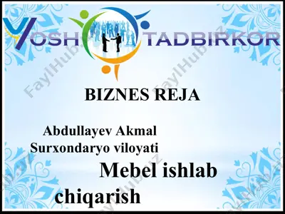 mebel ishlab chiqarish — PPT