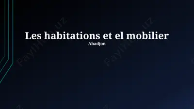 les habitations et el mobilier — PPTX