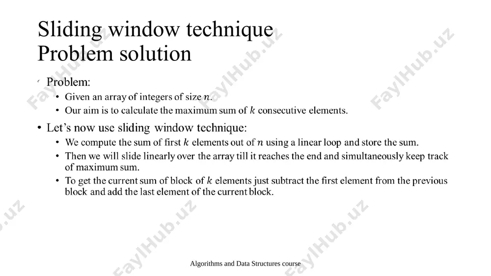 sliding window technique - Page 4