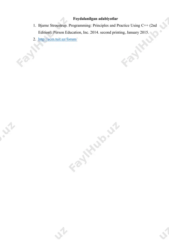 amaliy mashg’ulot. c++ tilining obyektlari, qiymat va toifalarini o’zlashtirish. - Page 4