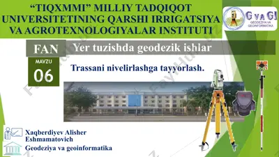 trassani nivelirlashga tayyorlash — PPTX