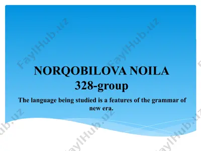 grammar features of newera — PPTX
