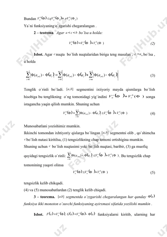 o`zgarishi chegaralangan funksiyalar - Page 4