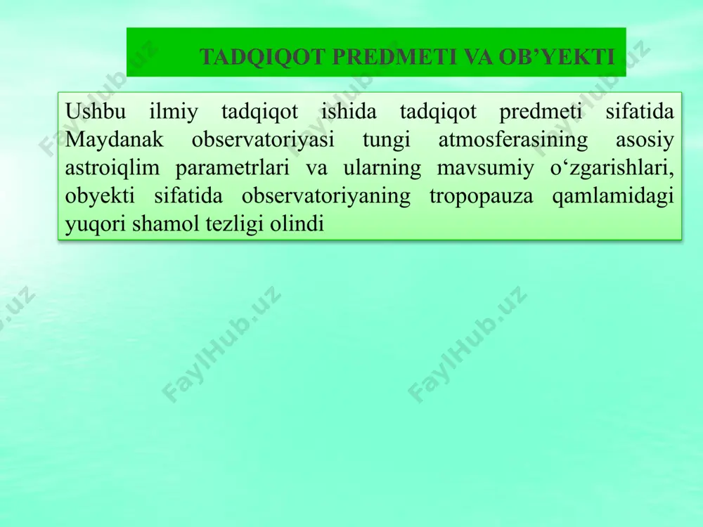 maydanak observatoriyasida meteorologik parametrlarning tasvir sifatiga ta’sirini o’rganish - Page 5