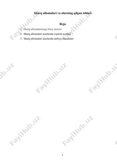 sharq allomalari va ularning qilgan ishlari — DOCX