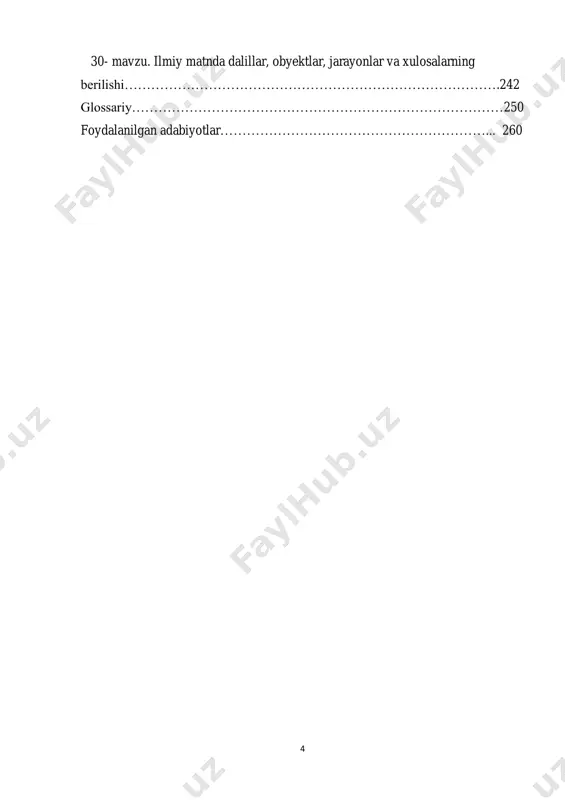siyatlarni o‘rgatish uchun mo‘ljallangan. bu esa ta’lim andozalariga yangi, zamonaviy fanlarni kiritish orqali amalga oshiriladi. endilikda respublikamizdagi barcha korxonalarda yuritiladigan hujjatlarni o‘zbek tili qonun-qoidalariga mos ravishda rasmiylashtirilishiga erishishdek ulkan vazifa hammamizning oldimizda turibdi. “kadrlar tayyorlash milliy dasturi” va “ta’lim to‘g’risida”gi qonun talablaridan kelib chiqqan holda toshkent axborot texnologiyalari universiteti bakalavrlariga “akademik yozuv” fani kiritildi. bu fanni o‘qitishdan maqsad bakalavrda mutaxassislik tili, mutaxassislik terminologiyasi, mutaxassislik matni, mutaxassislik nutqi asoslarini shakllantirishdan iboratdir. shunga ko‘ra universitet talabalari uchun “akademik yozuv” kursining kiritilishi maqsadga muvofiq ish bo‘ldi. “akademik yozuv” fani nutq madaniyati va o‘zbek tilining boshqa sohalari bilan chambarchas bog’liqdir. bakalavr o‘z mutaxassislik fanlari bilan bir qatorda mutaxassislik tili va uslubi, mutaxassislik terminologiyasi va atamashunoslik, ish yuritish va hujjatchilik to‘g’risida mukammal bilimga ega bo‘lmasdan turib, o‘z fikrinimutaxassislik sohasiga qo‘yiladigan talablar asosida aniq va ravshan ifoda eta olmaydi. shunga ko‘ra, bo‘lajak mutaxassislar fan va texnika tilining o‘ziga xos xususiyatlaridan puxta xabardor bo‘lmog’i lozim. bakalavrlar o‘z …