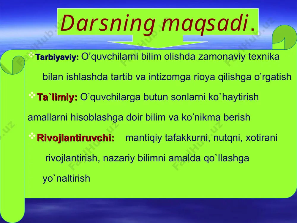 biologiya fanidan ochiq dars - Page 3