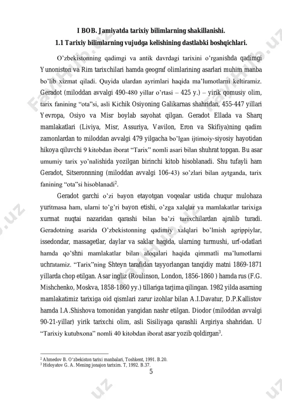 d.p.kallistov hamda i.a.shishova tomonidan yangidan nashr etilgan. diodor (miloddan avvalgi 90-21-yillar) yirik tarixchi olim, asli sisiliyaga qarashli argiriya shahridan. u “tarixiy kutubxona” nomli 40 kitobdan iborat asar yozib qoldirgan3. 2 ahmedov b. o’zbekiston tarixi manbalari, toshkent, 1991. b.20. 3 hidoyatov g. a. mening jonajon tarixim. t, 1992. b.37. 6 umumiy tarix yo’nalishida yozilgan bu asar asosan yunoniston va rimning qadim zamonlaridan to milodning 1 asr o’rtalarigacha bo’lgan tarixini o’z ichiga oladi. unda sharq xalqlari, shuningdek, o’zbekistonning qadimiy xalqlari skiflar, saklar, massagetlar, baqtriyaliklar, yurtimizning eron bilan bo’lgan munosabatlari haqida qimmatli ma’lumotlar bor. diodorning mazkur asari ko’p jihatlari bilan ko’chirma-kompilyasiya hisoblanadi. muallif efor, polibiy asarlaridan keng foydalangan. bundan tashqari, ko’p hollarda bayon etilayotgan voqealar uzviy bog’lanmay qolgan. shunga qaramay, bu asar dalillarga boy va katta ilmiy ahamiyatga egadir. diodorning asari to’la holda bizning zamonamizgacha yetib kelmagan. uning faqat 15 kitobi - qadimgi sharq xalqlarining tarixi va afsonalari haqida hikoya qiluvchi 1-5- kitoblari, …