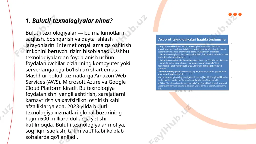 a yangilanishlar bilan taqdim etilgan. ... t.me/slaydai_bot canva - bu taqdimotlar yaratish uchun qulay va intuitiv platforma. u foydalanuvchilarga 60,000 dan ortiq tayyor shablonlarni, 100 dan ziyod shriftdan foydalanishga imkon beradi. platforma vektor grafikasi va rasmlar kutubxonasi yordamida maxsus dizaynlar yaratishga yordam beradi. canva’da taqdimotlarni og'zaki yoki video formatda eksport qilish imkoniyati mavjud. oylik 3 milliondan ortiq foydalanuvchi canva’dan kreativ materiallar yaratishda foydalanadi. unda 1000 dan ortiq turli dizayn elementlari va 1 milliondan ortiq fotosuratlar kutubxonasi mavjud. canva’dagi vositalar yordamida tayyor dizaynlarni pdf, png yoki jpeg formatida yuklab olish mumkin. ... t.me/slaydai_bot 7. zoho show bilan taqdimot qilish zoho show — bu onlayn taqdimot dasturi bo‘lib, foydalanuvchilar osongina slaydlar yaratib, tahrirlab va ulashishi mumkin. bu xizmat orqali bulutda saqlanadigan fayllarga istalgan joydan kirish imkoni mavjud. zoho show 40 dan ortiq tayyor shablonlarni taklif etadi, shuningdek, animatsiyalar va grafikalar qo‘shish imkoniyatini taqdim etadi. dastur hamkorlikda ishlashni qo‘llab-quvvatlaydi, bu esa bir yoki …