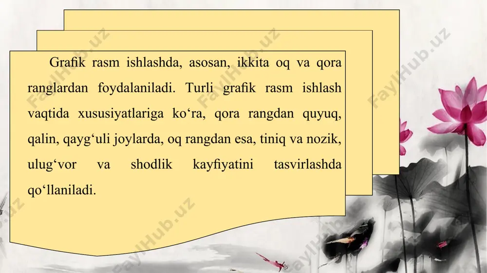 oq va qora ranglardan grafik rasm ishlash 5 - sinf - Page 3