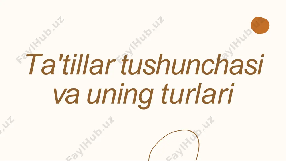ma bir kalendar kunni tashkil etadi. 218-modda. har yilgi asosiy uzaytirilgan ta’til. quyidagilarga yoshi va sog‘lig‘ining holati hisobga olingan holda har yilgi asosiy uzaytirilgan ta’til beriladi: o‘n sakkiz yoshgacha bo‘lgan shaxslarga — o‘ttiz kalendar kun; i va ii guruh nogironligi bo‘lgan xodimlarga — o‘ttiz kalendar kun. davlat hokimiyati va boshqaruvi organlari xodimlariga davomiyligi yigirma yetti kalendar kun bo‘lgan har yilgi asosiy uzaytirilgan ta’til beriladi, bundan xodimlarning ayrim toifalari uchun qonunda har yilgi asosiy uzaytirilgan ta’tilning uzoqroq davomiyligi belgilangan hollar mustasno. 219-modda. har yilgi qo‘shimcha ta’tillar. har yilgi qo‘shimcha ta’tillar: ushbu kodeksning 481-moddasiga muvofiq mehnat sharoitlari noqulay ishlarda band bo‘lgan xodimlarga; ushbu kodeksning 483-moddasiga muvofiq noqulay tabiiy-iqlim sharoitlarida ish bajarayotgan xodimlarga; ushbu kodeksning 220-moddasiga muvofiq bitta tashkilotda yoki tarmoqda ko‘p yillik ish stajiga ega bo‘lgan xodimlarga; qonunchilikda, jamoa kelishuvlarida, shuningdek jamoa shartnomasida, ichki hujjatlarda, mehnat shartnomasida nazarda tutilgan boshqa hollarda beriladi. o‘ta zararli va o‘ta og‘ir mehnat sharoitida ishlovchi xodimlar ro‘yxati …