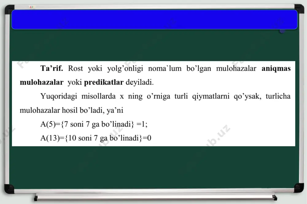 predikatlar. umumiylik va mavdudlik kvantorlari - Page 4