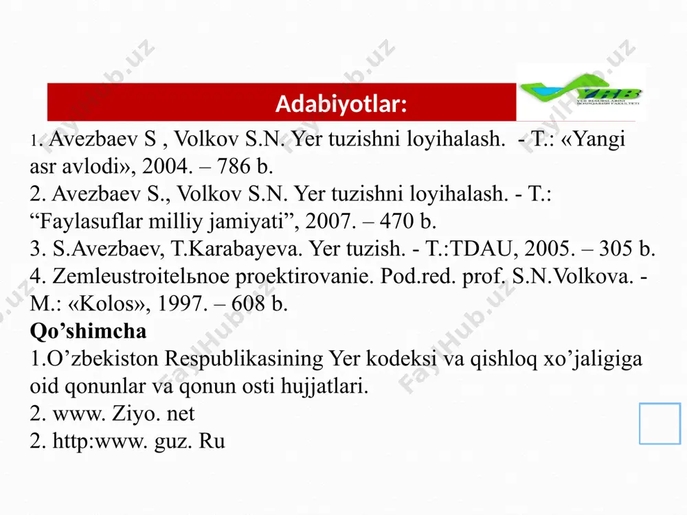 yer maydonlari 25 y.gacha muddatga berilishi mumkin. qishloq va oʻrmon xoʻjaligi korxona, tashkilot va muassasalariga, dehqon va fermer xoʻjaliklariga yerdan doimiy foydalanish huquqi davlat dalolatnomasi bilan guvohlanadi hamda yerga egalik qilish huquqining himoya qilinishi davlat tomonidan taʼminlanadi. yer egaliklariga qarashli yerlarni vaqtincha foydalanishga berilganda belgilangan muddatdan soʻng tuproqning unumdorligini dastlabki holatiga keltirib qoʻyilishi shart. yerlarni muhofaza qilish huquqiy chora-tadbirlari deganda qonun normalarida o`rnatilgan yerdan foydalanish va muhofaza qilishga oid buzilgan huquqlarni tiklash hamda huquqbuzarliklarni jazolashga taalluqli bo`lgan qoidalar yig`indisi tushuniladi. yerlarni muhofaza qilishning huquqiy chora-tadbirlari. yerni huquqiy muhofaza qilishda ma'muriy qonunlarning roli alohida ahamiyatga ega o`zbekiston respublikasi ma'muriy javobgarlik to`g`risidagi kodeksida yer muhofazasiga qarshi qaratilgan bir qator hatti-harakatlar uchun javobgarlikni belgilovchi normalar o`z ifodasini topgan. chunonchi, ushbu kodeksning 60-moddasida yerdan o`zboshimchalik bilan foydalanish yoki yerga egalik huquqini bevosita yoki yashirin shaklda buzuvchi bitimlar tuzish, yerdan foydalanish huquqini boshqalarga berish, yer uchastkalarini o`zboshimchalik bilan egallab olganlik uchun yoki ushbu kodeksning 65-moddasida …