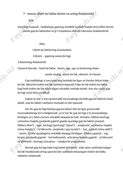 gapning sintaktik tuzilishi — DOCX