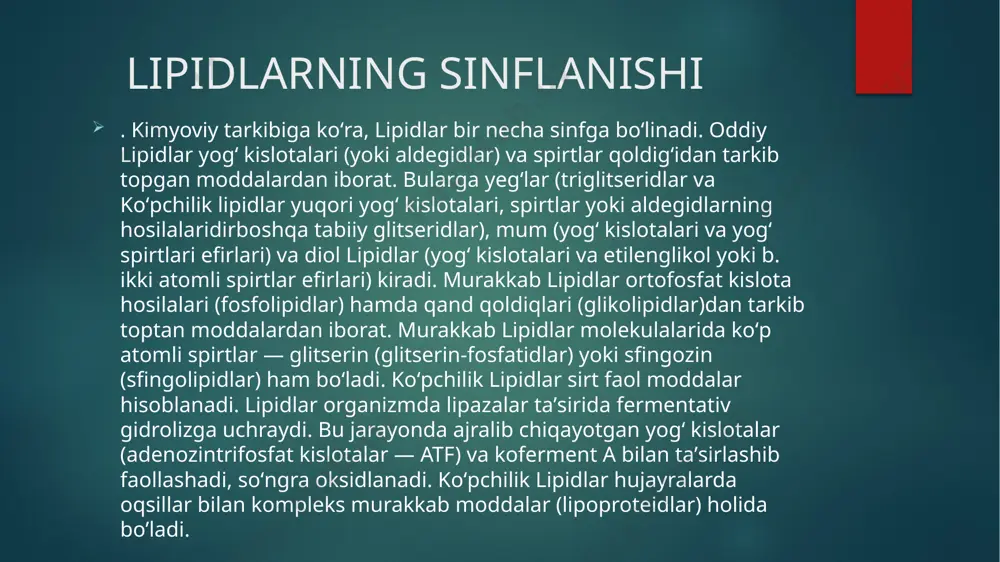 lipidlar tuzilishi, xossalari va almashinuvi - Page 3