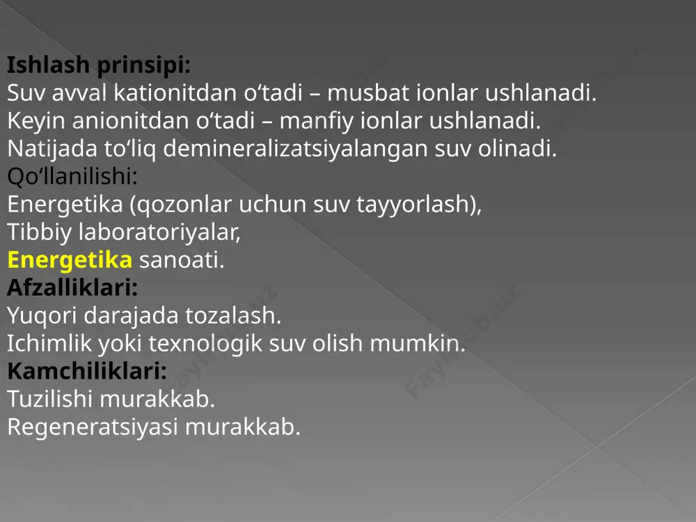 bir va ikki pog'onali anionitli filterlar - Page 3