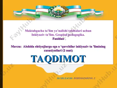inklyuziv ta'lim — PPT
