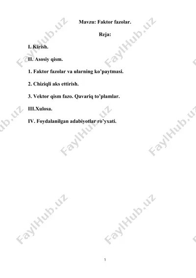 faktor fazolar — DOCX