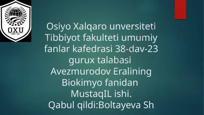 tibbiyotda dnk rekombinantlarining qo’llanilishi — PPTX
