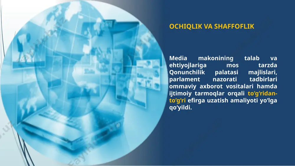o‘zbekistonda xalqchil parlamentni shakllantirish islohotlari - Page 3