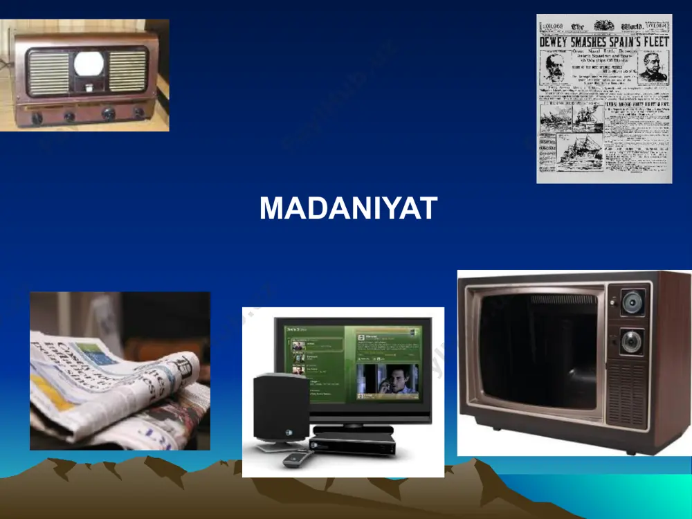 tadi. hozirgi paytda zamonaviy texnika yutuqlari, jamiyat moddiy madaniyatining asosini belgilab beruvchi kuchga aylandi. moddiy madaniyatning tarkibiy tuzilishiga nazar tashlasak, u uch xil unsurdan: ishlab chiqarish vositalari, iste’mol vositalari va yaratuvchilik faoliyati kabi unsurlardan tashkil topganligini kо‘ramiz. ishlab chiqarish vositalari tarkibiga mehnat qurollari va ular bilan ta’sir kо‘rsatiladigan mehnat manbai, transport va aloqa vositalari, ishlab chiqarish jarayonida foydalaniladigan turli xil sun’iy inshootlar kiradi. uy-joylar, kiyim-kechaklar, oziq-ovqatlar, uy-rо‘zg‘or buyumlari, iste’mol vositalari hisoblanadi. ishlab chiqarish va iste’mol vositalarining qay tarzda shakllanganligiga qarab muayyan xalq, elat yoki millatning umum madaniy taraqqiyotiga baho berish mumkin. masalan, birgina iste’mol vositalarini о‘rganish xalqning ehtiyojlari kо‘lami qay darajadaligini kо‘rsatadi, chunki ehtiyojlarning keng kо‘lamliligi moddiy madaniy taraqqiyotning harakatlantiruvchi kuchidir. moddiy madaniyatning uchinchi unsuri moddiy boyliklarni yaratish, rivojlantirish, boyitish va ulardan foydalanish kabilarni о‘z ichiga oladi. yaratuvchanlik faoliyati jarayonida kishilarning bilimlari, malakalari, kо‘nikma, ijodiy salohiyati va kasbiy tajribalari ishlab chiqarilayotgan mahsulotlarga kо‘chadi va moddiylashadi. xulosa qilib aytganda, jamiyatning moddiy …
