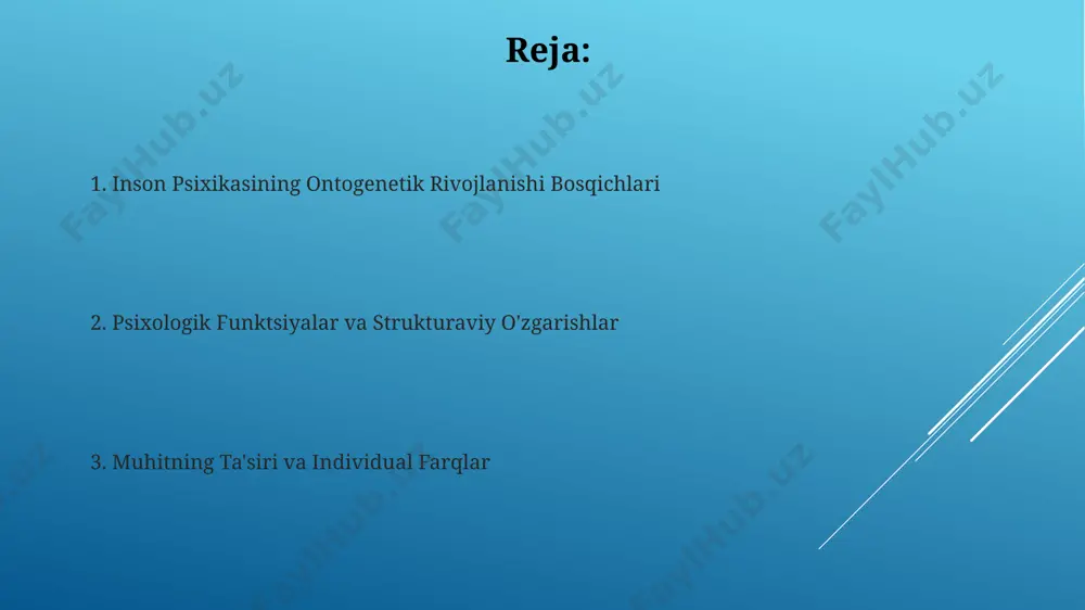 inson psixikasining ontogenezda rivojlanishi - Page 2