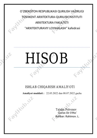 hisobot — DOCX
