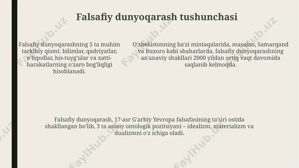jarayoni, 20-asrning ikkinchi yarmidan boshlab, gʻarb psixologiyasi va sharq falsafiy anʼanalarining (masalan, zen buddizmi) taʼsiri ostida 3 bosqichli model sifatida koʻrib chiqila boshlandi: tan olish, qabul qilish va birlashtirish. 19-asr oxiri va 20-asr boshlarida, vena shahri kabi madaniy markazlarda paydo boʻlgan psixodinamik nazariyalar, oʻz-oʻzini anglash jarayonini ongli va ongsiz jarayonlarning oʻzaro taʼsiri sifatida 2 ta asosiy qismga boʻlib oʻrgangan. e'tiboringiz uchun rahmat @taqdimot_robot