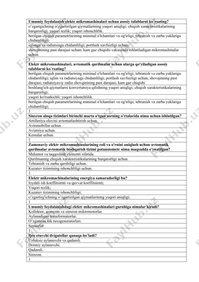 zamonaviy elektr mikromashinalar — DOC