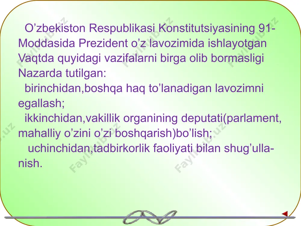 prezidentlik institutining joriy etilishi o’zbekiston respublikasida - Page 5
