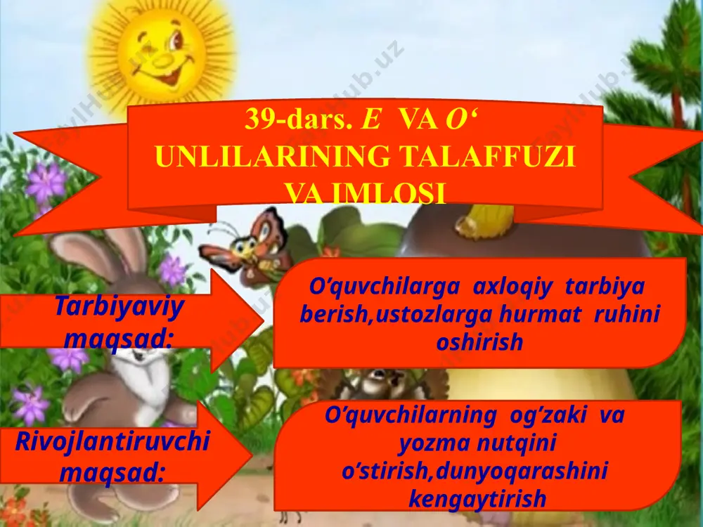 . unli tovushlarga diqqat qiling. oldiga qo‘yganni yemoq – hayvonning ishi, og‘ziga kelganni demoq – nodonning ishi. 141-mashq. e va o‘ tovushlari qatnashgan quyidagi insoniy xususiyatlarni ikkiga ajratib yozing. elparvar, obro‘li, qo‘rs, ehtiyotkor, erkatoy, erinchoq, epchil, o‘jar, o‘tkir, ezma, qo‘rqoq, mehribon, jo‘shqin, zo‘ravon, g‘o‘daygan, ko‘ngilchan. e harfi kecha, ekran, ne’mat kabi so‘zlarda to‘liq talaffuz qilinadi. telefon, teatr, okean, material kabi so‘zlarda i ga monand aytiladi, lekin e yoziladi. o‘ tovushli ko‘l, o‘s, cho‘l, jo‘ra, mo‘tabar kabi so‘zlarda torroq, bo‘ri, xo‘roz, ro‘mol, qo‘rimoq kabi so‘zlarda esa kengroq eshitiladi, ammo har vaqt bir xil shaklda yoziladi. mo‘tadil, mo‘jiza, mo‘tabar kabi so‘zlardagi tutuq belgisi yozuvda tushirib qoldiriladi. 1. erta turishni odat qil. har kishikim quyosh chiqquncha uyquda bo‘lsa, rizqi kam bo‘lur. (“qobusnoma”) 2. rostgo‘ylik insonni ulug‘lar darajasiga yetkazadi. (alisher navoiy) 3. og‘iz va tilning bezagi to‘g‘ri so‘zdir, so‘zni to‘g‘ri so‘zla, dilingni beza. (ahmad yugnakiy) 4. adovat emas, ado lat yengadi. (amir temur) 5. …