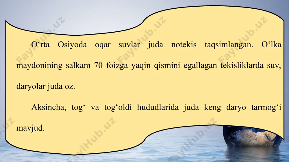 o‘rta osiyo suvlari haqida umumiy tushuncha 7-sinf - Page 3