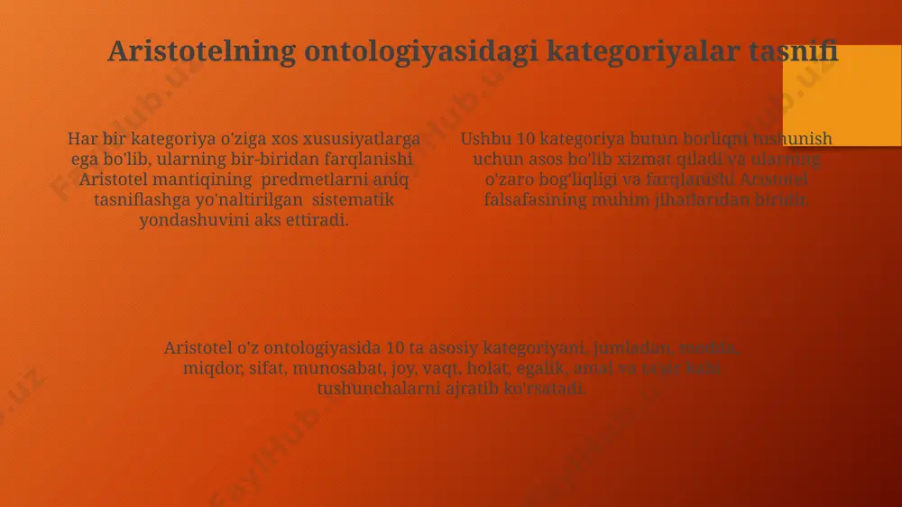 "aristotel, forobiy va kant ontologiyasida kategoriyalarning tasnifi" - Page 4
