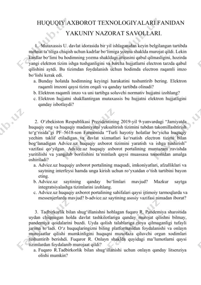 elektron tizimda elektron raqamli imzolash — DOCX