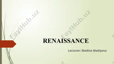 renaissance taqdimoti — PPTX