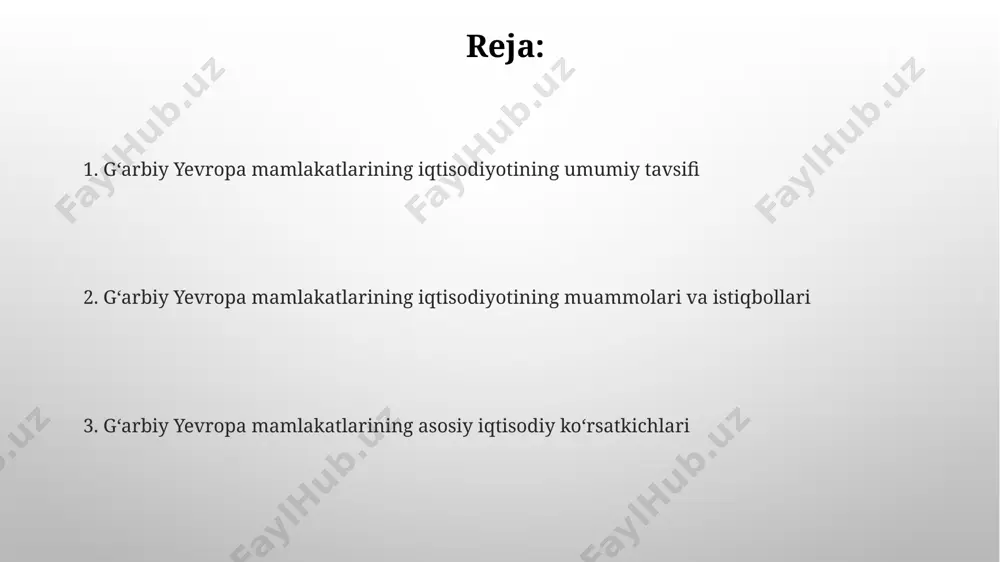 muhim omili hisoblanadi. inflyatsiya inflyatsiyaga qarshi kurashish uchun g'arbiy yevropa mamlakatlari markaziy banklarining foiz stavkalarini oshirish siyosatini qo'llamoqda, ammo bu choralar iqtisodiy o'sishning sekinlashishi xavfini tug'diradi va ishsizlik darajasining oshishiga olib kelishi mumkin. energiya narxlarining keskin oshishi inflyatsiyaning asosiy drayveri bo'lib, ba'zi mamlakatlarda inflyatsiya darajasi 10% dan oshdi, bu esa davlatlarning iqtisodiy siyosatini qayta ko'rib chiqishga majbur qildi. tashqi savdo balansi germaniya kabi yirik iqtisodiyotlarning eksport hajmi importdan sezilarli darajada yuqori bo'lib, ularning tashqi savdo balansida 500 milliard yevrodan ortiq ijobiy saldo kuzatilgan. g'arbiy yevropa mamlakatlarining ko'pchiligi jahon savdosi hajmining katta qismini tashkil etadi, ularning tashqi savdo balansi esa 2022 yilda o'rtacha 2% atrofida ijobiy saldodan iborat edi. qishloq xo'jaligi g'arbiy yevropa mamlakatlarida qishloq xo'jaligi yalpi ichki mahsulotining 1-2% ni tashkil etadi, bu sanoat va xizmat ko'rsatish sektorlariga nisbatan ancha past ko'rsatkichdir. evropa ittifoqining umumiy qishloq xo'jaligi siyosati (oqxs) g'arbiy yevropa mamlakatlarining qishloq xo'jaligiga 20 milliard yevrodan ortiq subsidiyalar ajratadi, …