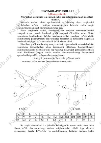 hisob-grafik ishlari — DOCX