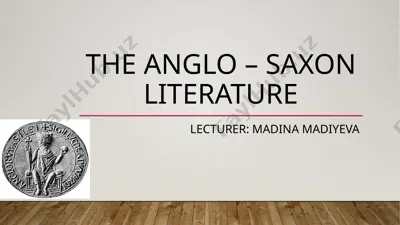 the anglo-saxon literature — PPTX