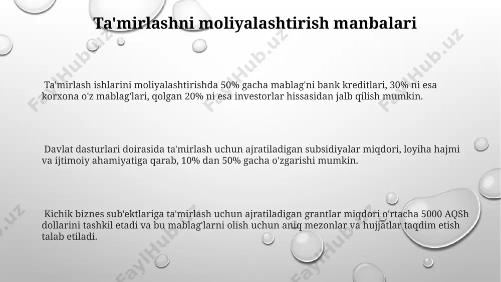 joriy va mukammal taʼmirlash - Page 3