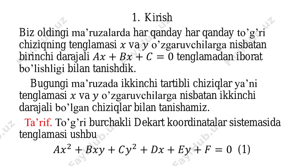 ikkinchi tartibli egri chiziqlar - Page 2